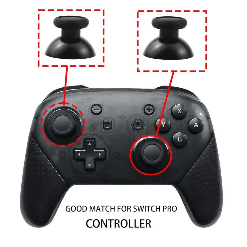 CTHTBZ 8PCS Black Replacement 3D Thumbsticks Joystick, With Screwdriver Analog Thumb Sticks for Nintendo Switch Pro Controller - Image 2